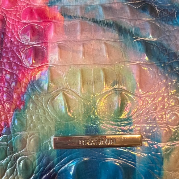 Brahmin Iridescent Croc-Embossed Handbag - Picture 1 of 5
